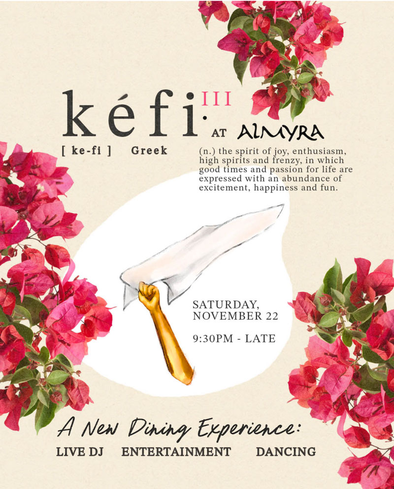 introducing kefi party at almyra